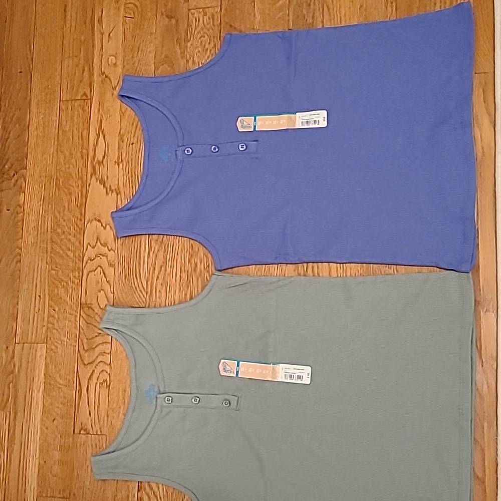 THEREABOUTS GIRLS TANK TOPS BUNDLE OF TWO TANKS GREEN &  BLUE SIZE XL 16